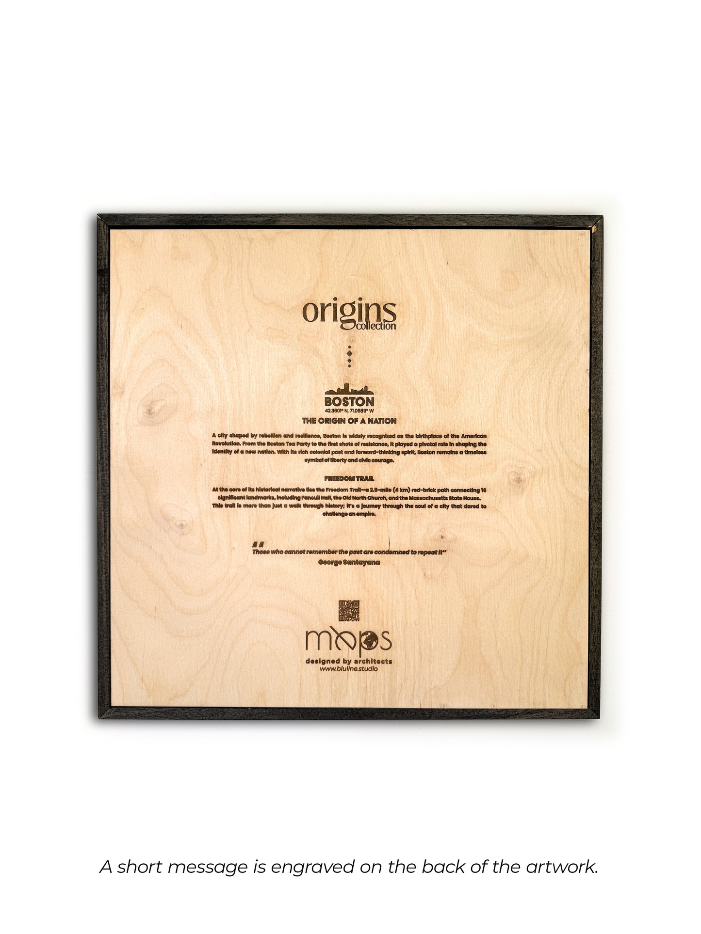 Boston Epoksi Haritası | Özgürlük Yolu Ahşap Haritası | El Yapımı Epoksi Duvar Sanatı