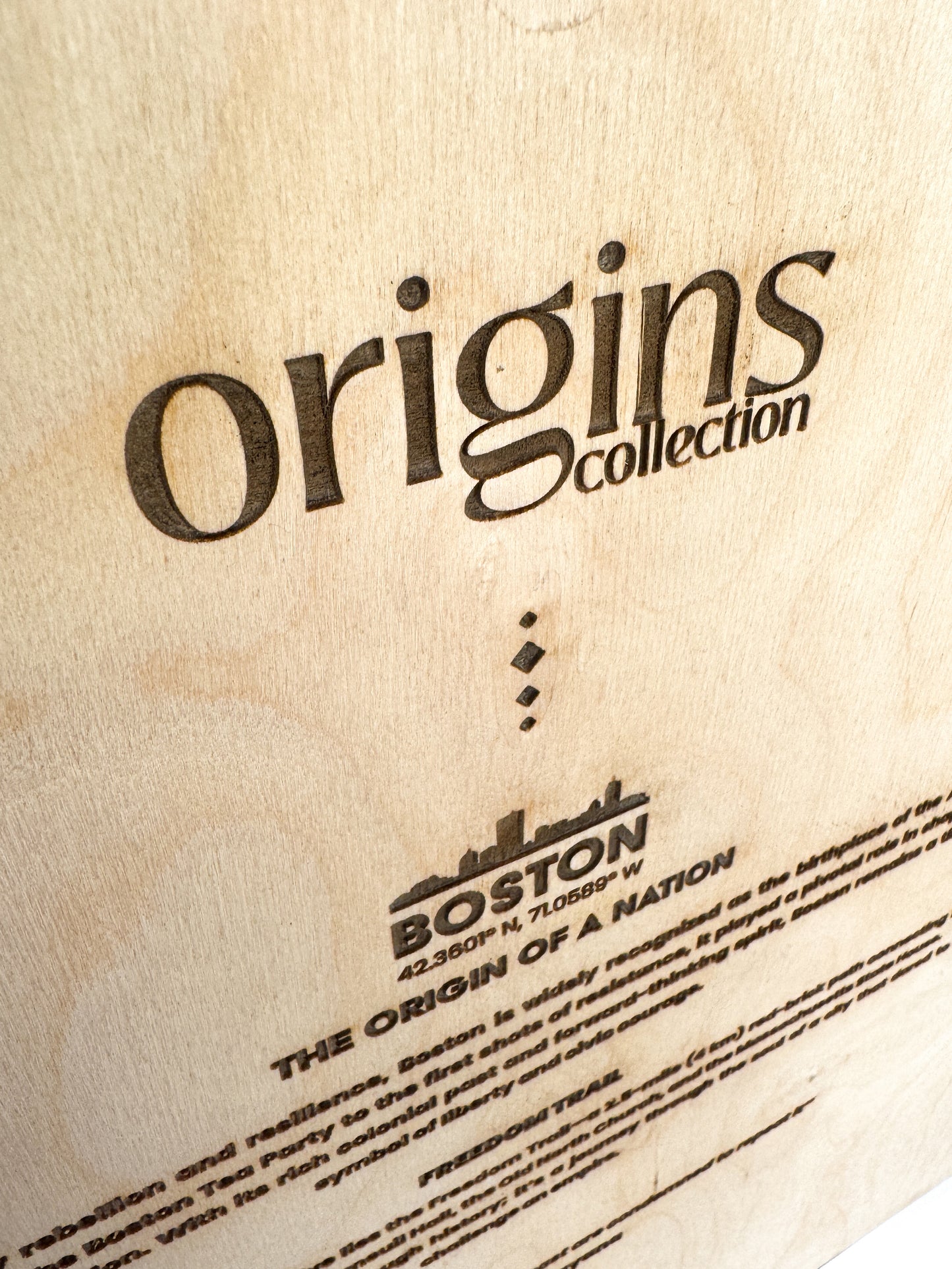 Boston Epoksi Haritası | Özgürlük Yolu Ahşap Haritası | El Yapımı Epoksi Duvar Sanatı