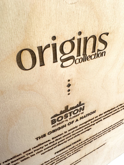 Boston Epoksi Haritası | Özgürlük Yolu Ahşap Haritası | El Yapımı Epoksi Duvar Sanatı