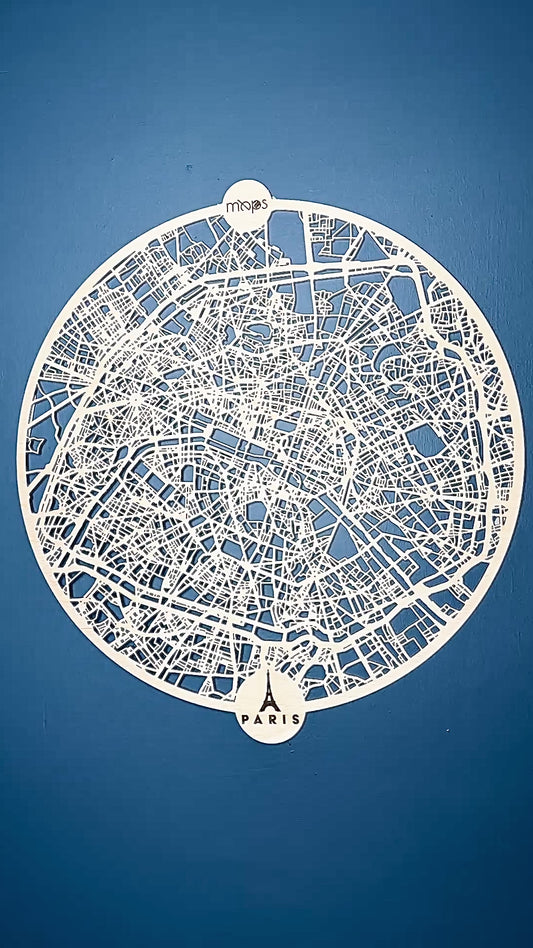 Paris Ahşap Duvar Sanatı – Minimal Zarafet | Orbit Koleksiyonu