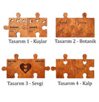 Puzzle Tasarımlı Kişiye Özel Bardak Altlığı Seti